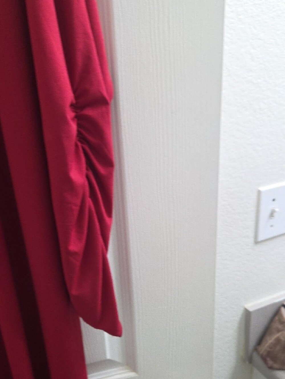 Ashley Stewart Red Open-Front Long Tunic Cardigan - Picture 5 of 7